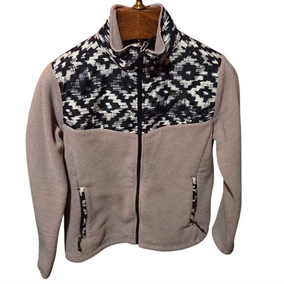 The North Face Jackets & Blazers - The North Face Purple & Black Aztec Polartec Full Zip Fleece Jacket Size Medium